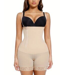 Side Zipper Firm Compression Tummy Control Fajas Body Shaper Postpartum Support
